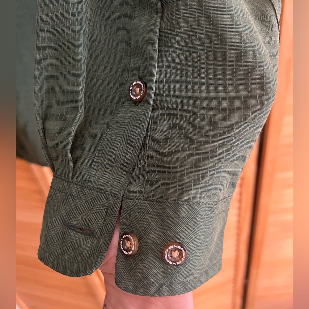 Exofficio Mens Size Large Hiking Travel Poly Blend Long Sleeve Button Down - Picture 7 of 16